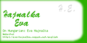 hajnalka eva business card